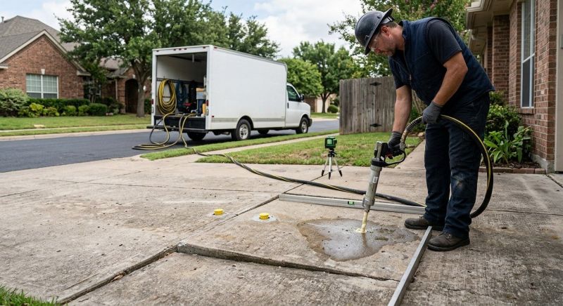 Sunken Driveway Lifting in Des Moines, IA